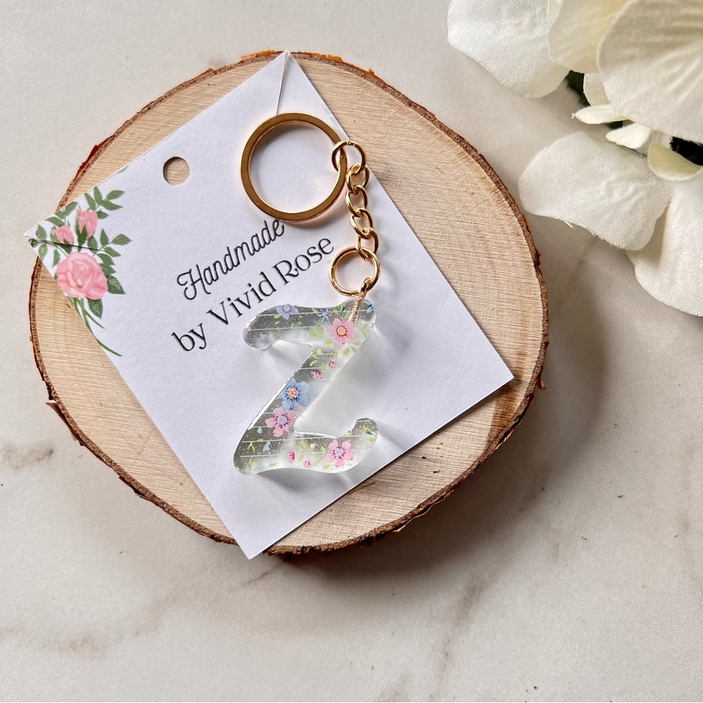 Handmade Initial Keychain | Letter Z